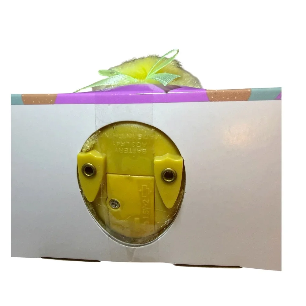 Dan Dee Palm Pet Yellow Chirping Chick Plush Easter Bunny Ears Interactive Toy